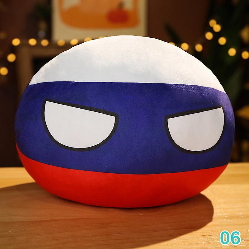 Unbrand 10cm Country Ball Plush Toy Polandball Pendant Countryball Stuffed Kids Doll Russia