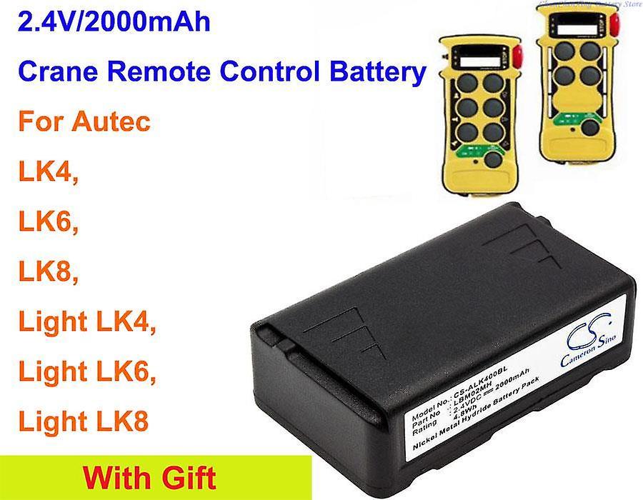 Redkid 2000mAh Crane Remote Control Battery ARB-LBM02M, LBM02MH for Autec Light LK4, Light LK6, Light LK8, LK4, LK6, LK8