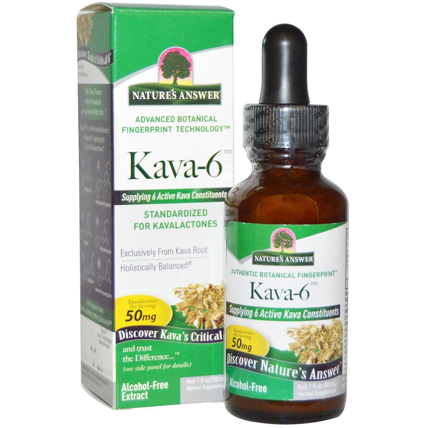 Nature's Answer, Kava-6, Alcohol-Free Extract, 1 fl oz (30 ml)