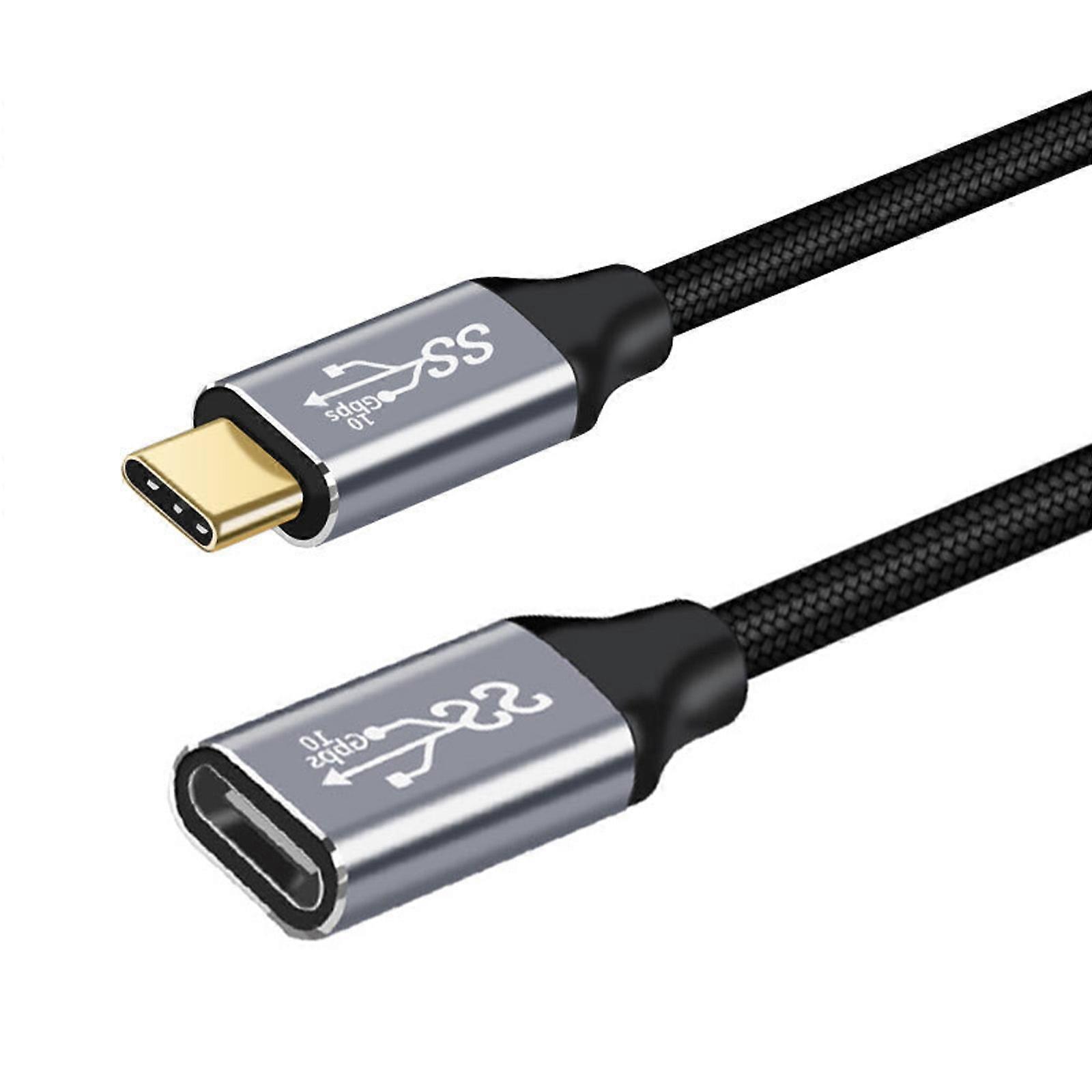 Unbrand USB C Extension Cable PD100W Gen2 Type C 3.1 Male to Female Extender Data Cord 3m