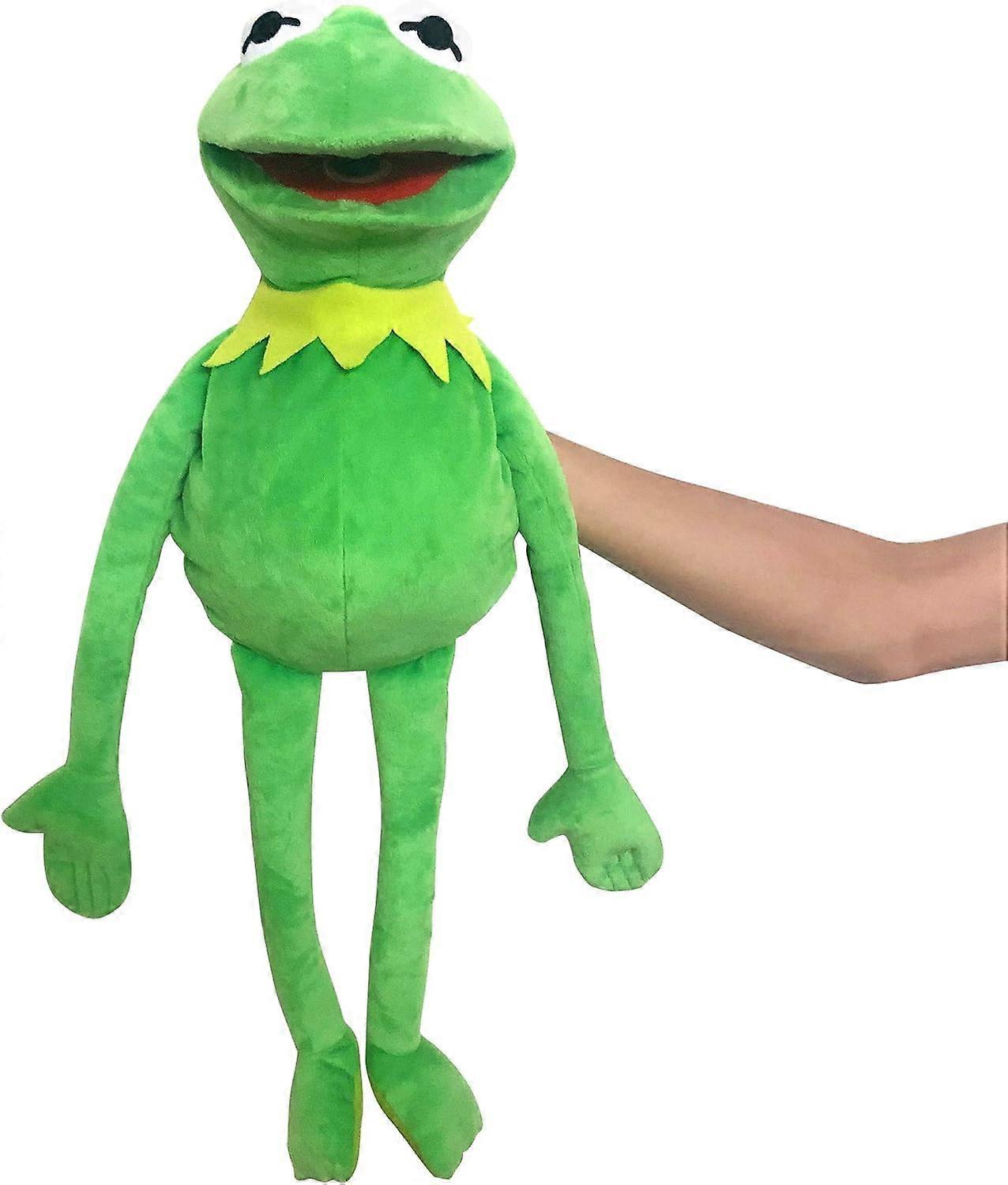 Baiccf Frog Hand Puppet, Kermit The Frog Stuffed Plush Toy for Boys & Girls, The Puppet Movie Show Soft Frog Doll for Role Play - 24 Inches