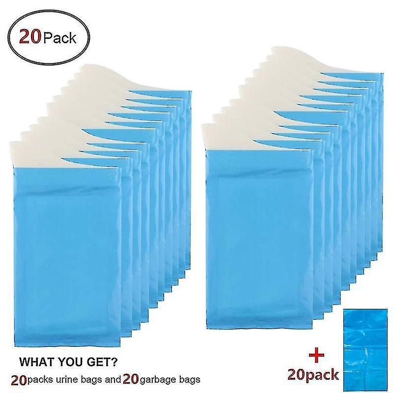 Aiducho 20-pack Disposable Outdoor Emergency Pee Bags 20PCS