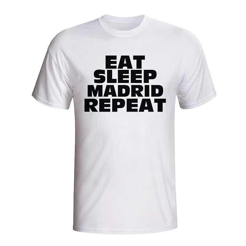 Gildan Eat Sleep Real Madrid Repeat T-shirt (white) MW