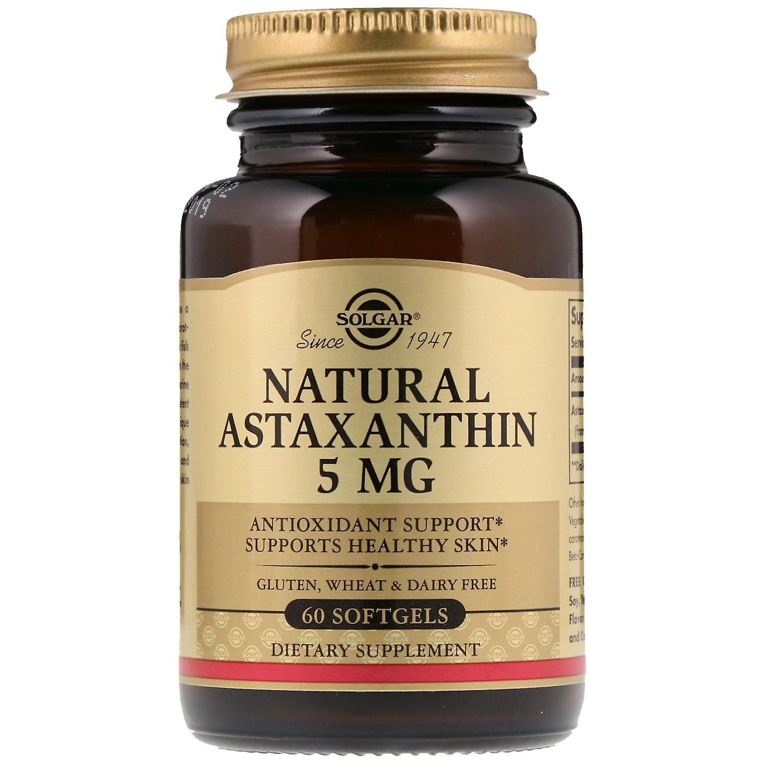 Solgar, Natural Astaxanthin, 5 mg, 60 Softgels