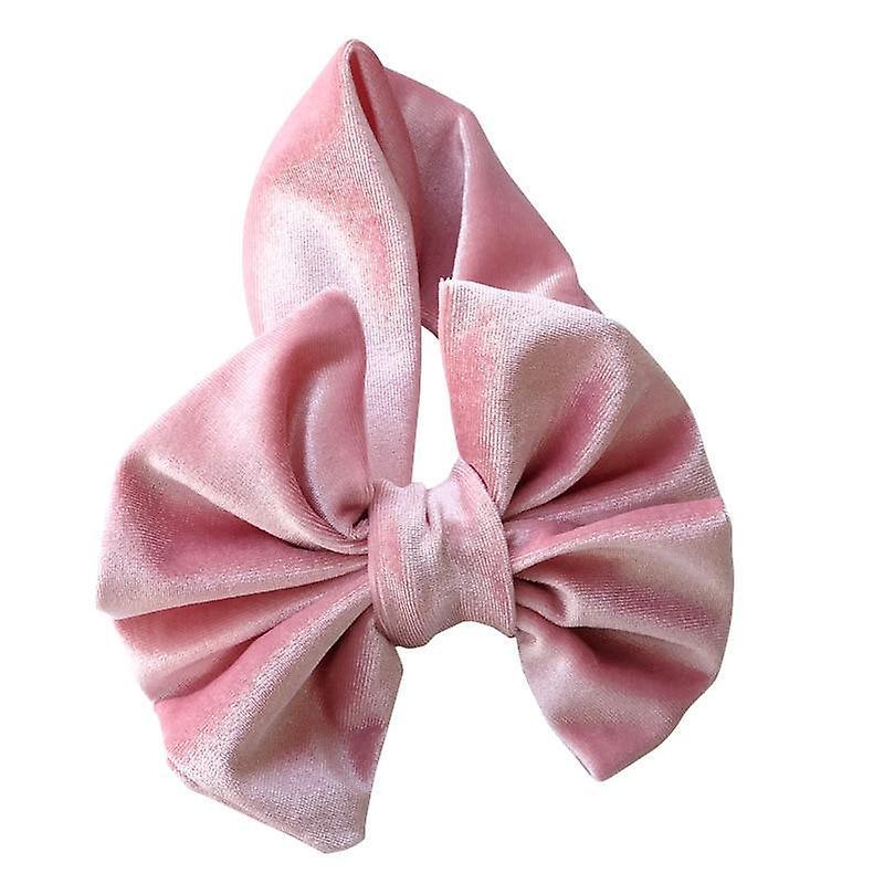 Slowmoose Baby Headband, Turban Big For Newborn Bow Hair style 1 pink