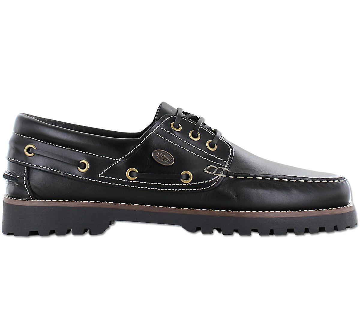 Dockers by Gerli - 3-Eye Classic - Men ́s Moccasin Shoes Boat Shoe Leather Black 24DC001-180100 EU 43 UK 9