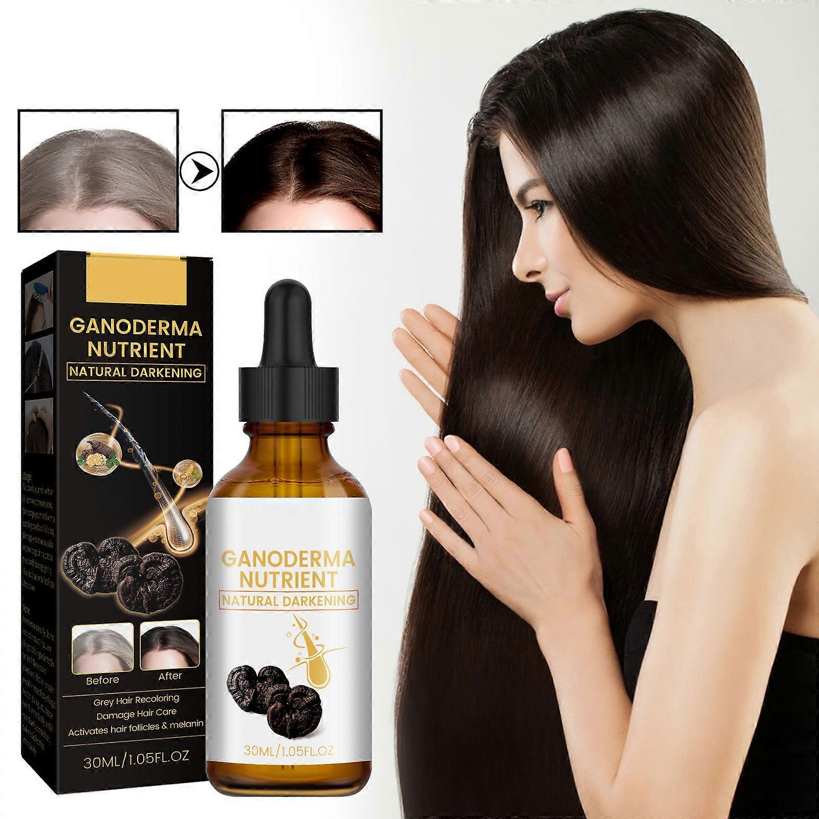 unbrand Anti-Greying Hair Serum, Hair Darkening Serum, Organic Ganoderma Nutrient Hair Grey Reverse Essence 1PC