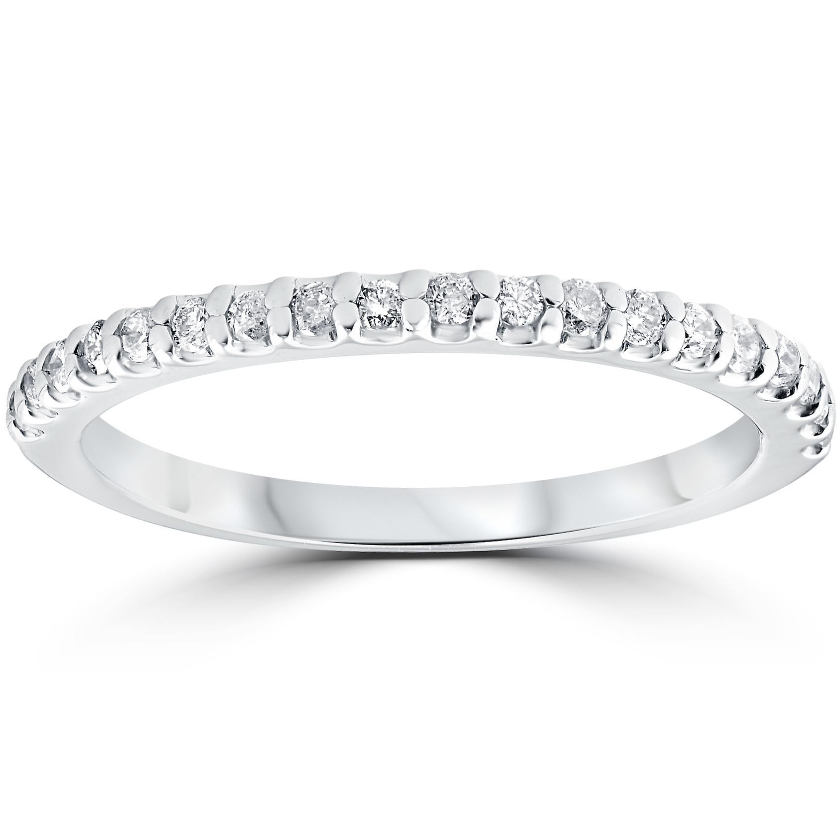 Pompeii3 Diamond Wedding Ring 10k White Gold 7