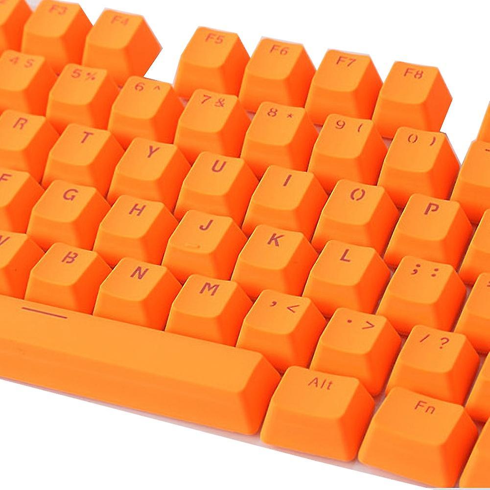 Fiauli 106 Keys PBT Solid Color Backlight Keycaps Replacement for Mechanical Keyboard Orange