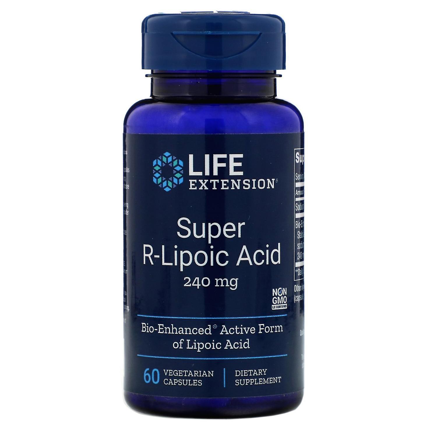 Life Extension, Super R-Lipoic Acid, 240 mg, 60 Vegetarian Capsules