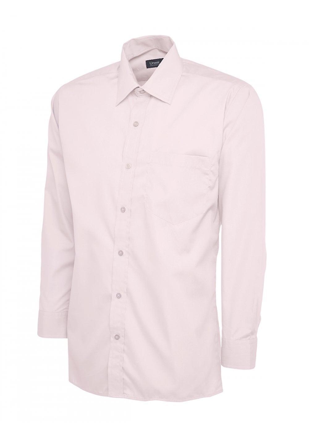 Men's Uneek Mens Poplin Full Sleeve Shirt UC709 Pink 19.5"