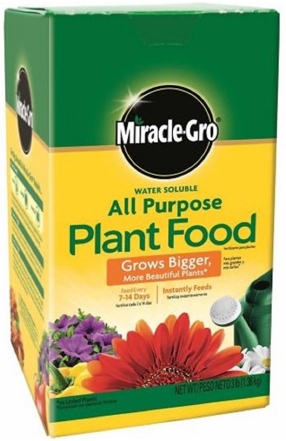 Miracle-Gro 1000283 Indoor and Outdoor Water Soluble All-Purpose Plant Food 3lb