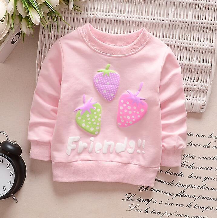 Slowmoose Baby Clothes Sweatshirts - Soft Cotton Top Cartoon Sweater, Spring Autumn 24M / Strawberry-pink