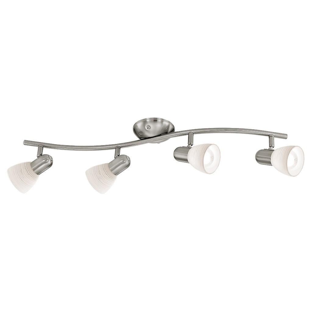 Eglo Lighting Dakar 4 Light Ceiling Spotlight Satin Nickel, E14