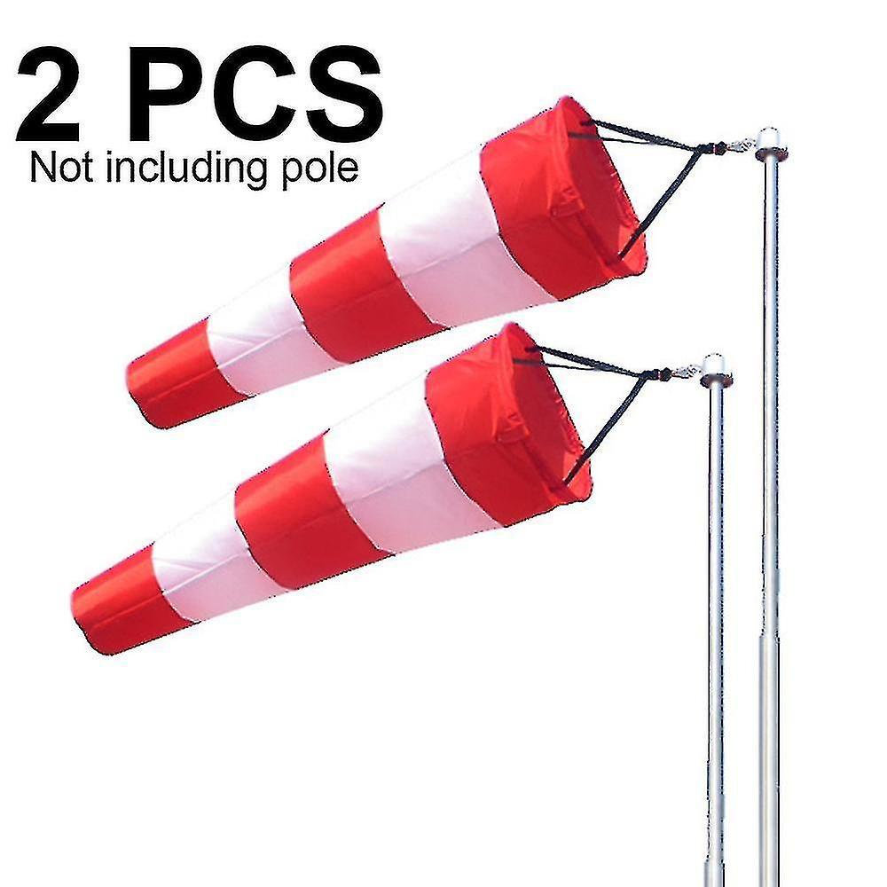 Lohill 2 Pcs Weather Vane Outdoor Hanging Rip-stop Wind Sock Rotating Windsock External Anemometer Package