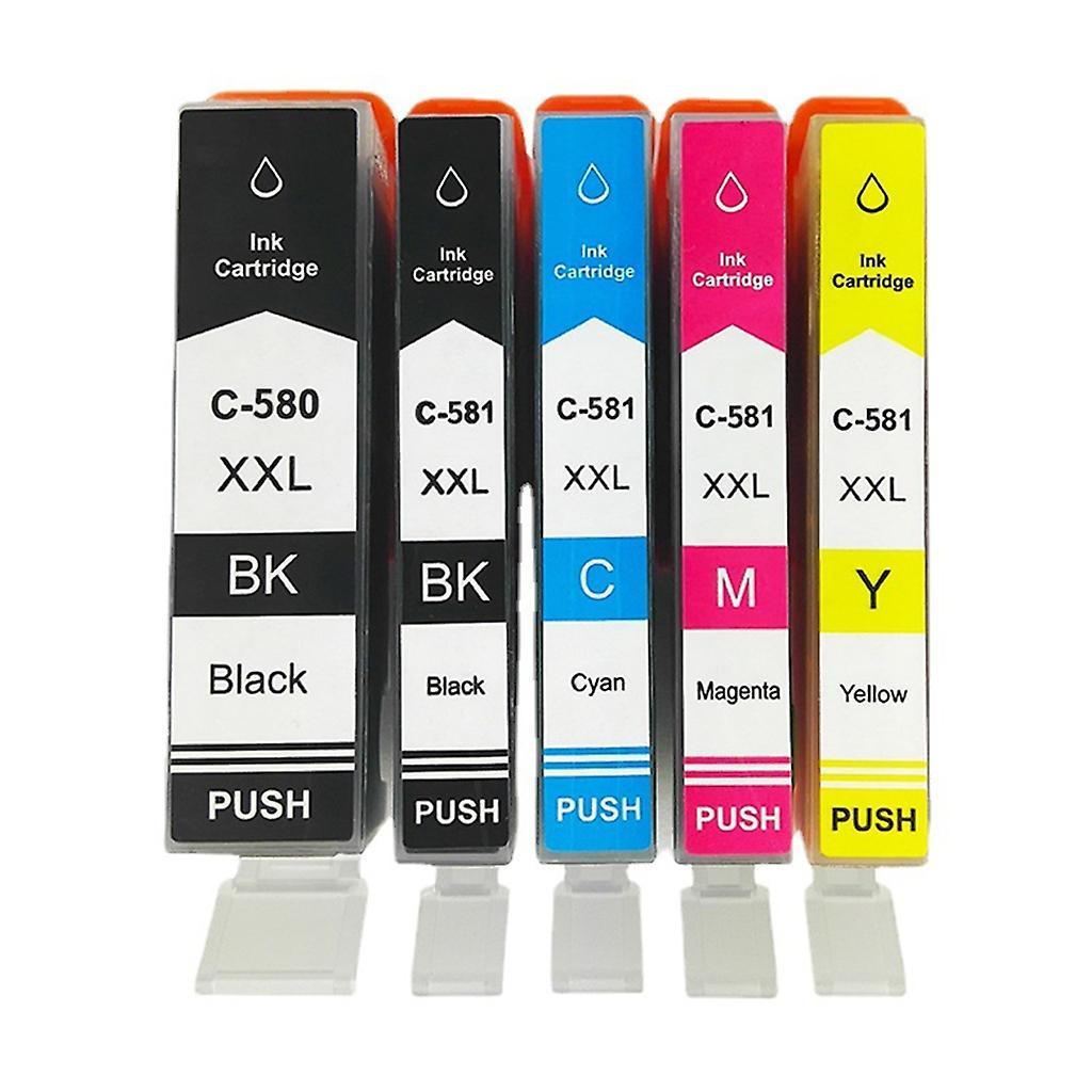 unbrand 5/6pcs Pgi580 Pgbk Cli581 Compatible Ink Cartridge For Ts8150 Ts8152 Ts8250 Printer Prevent Clogging No Ink Leakages five color suit