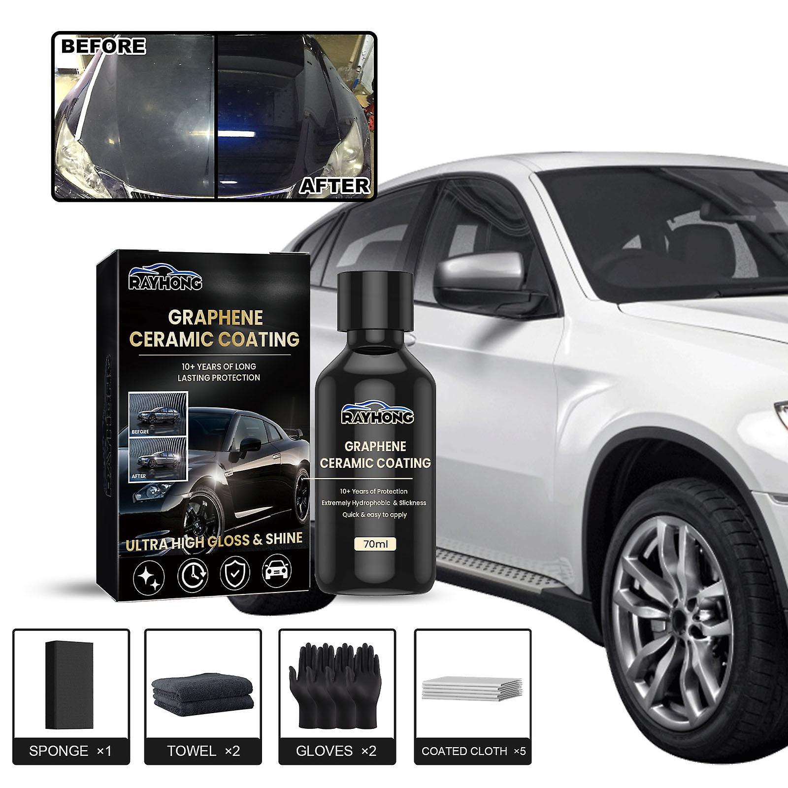 Flye Graphene Ceramic Coating For Cars (70ml) - Coating For Car Detailing - Years Of Long Lasting Protection - Ultra High Gloss, Extremely Hydropho...