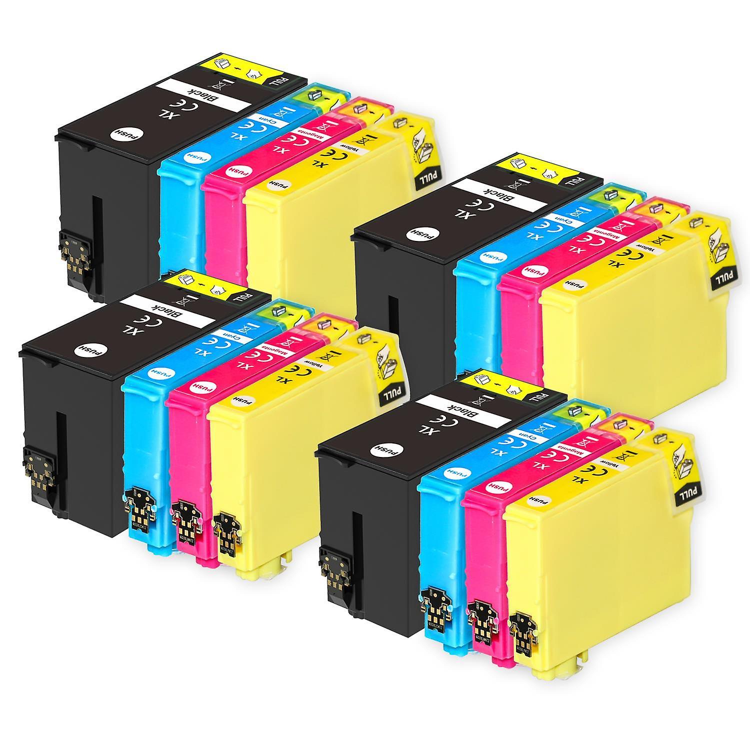 4 Set Of 4 Ink Cartridges To Replace Epson T2715 (27XL Series) Compatible/non-OEM From Go Inks (16 Inks) Black/Cyan/Magenta