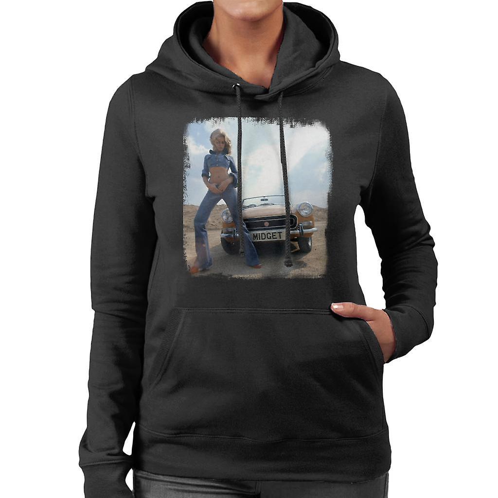 MG Midget British Motor Heritage Women's Hooded Sweatshirt Black X-Large