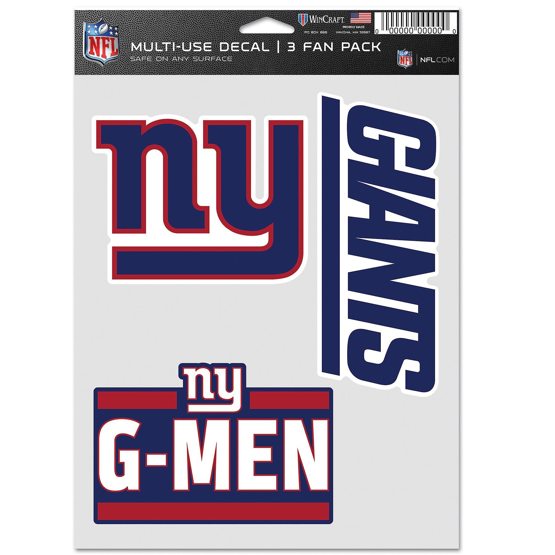 Wincraft NFL Sticker Multi-Use Set of 3 20x15cm - New York Giants