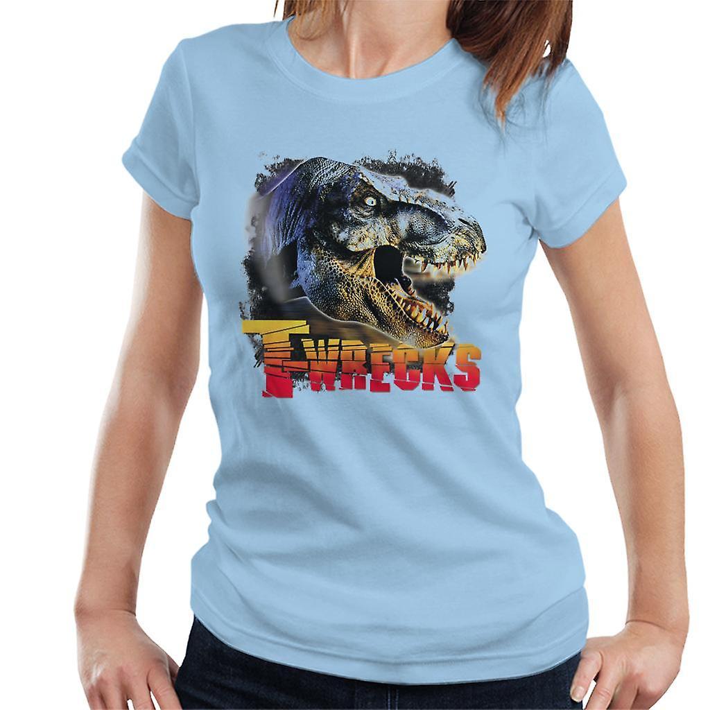 Jurassic Park T Wrecks Women's T-Shirt Sky Blue X-Large