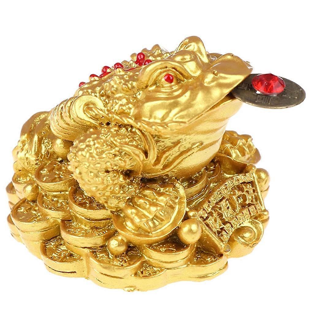 Unbrand Feng Shui Money for Toad Lucky Fortune Wealth Chinese Golden for Frog for Toad C