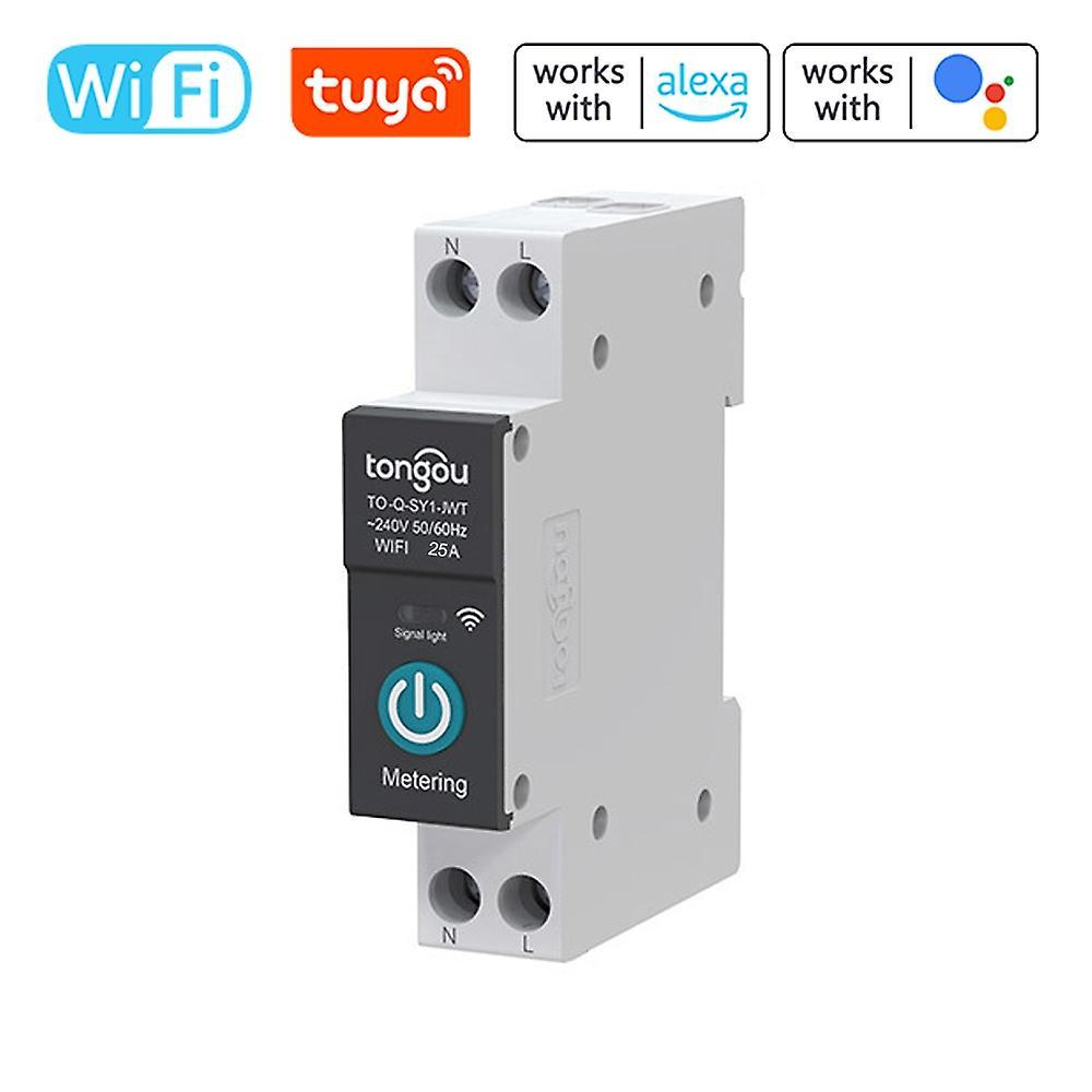 tongou Tuya WiFi Intelligent Circuit Breaker Wireless Remotes Control Switch Mobilephone APP Remotes Viewin 25A