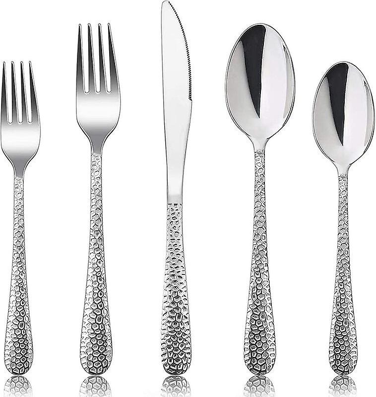 Seenlin Cutlery Set 4 Pieces Stainless Steel For 4 People Silver