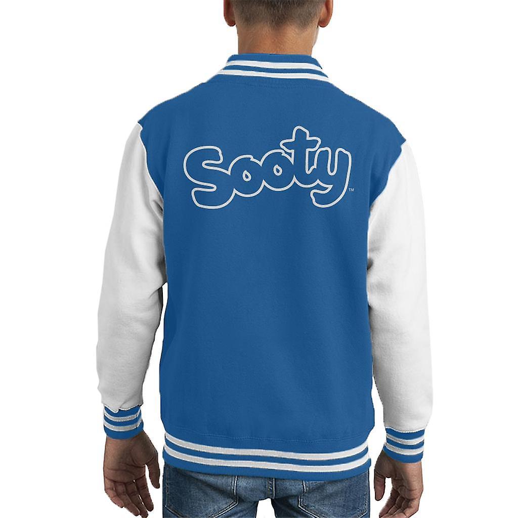 Sooty Retro Logo Kid's Varsity Jacket Royal/White Medium (7-8 yrs)