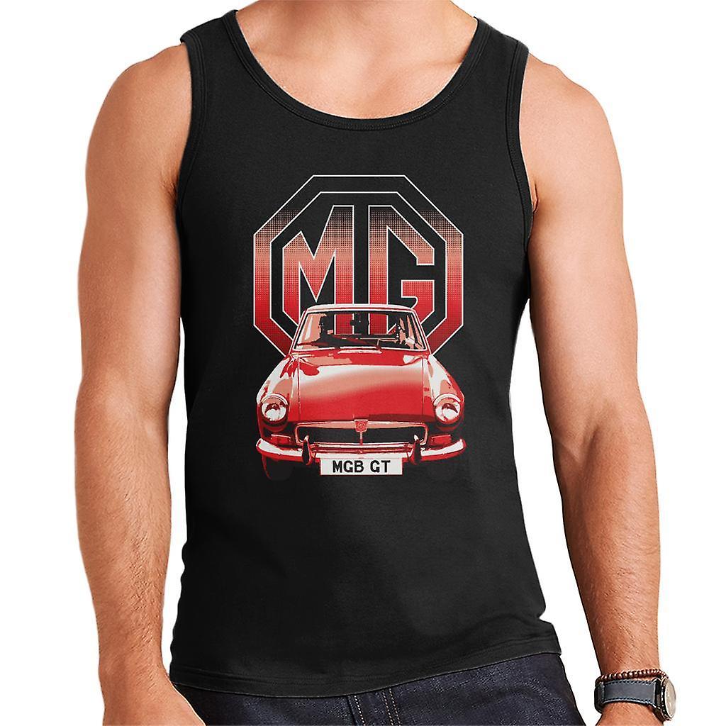 MG B GT Red British Motor Heritage Men's Vest Black Small