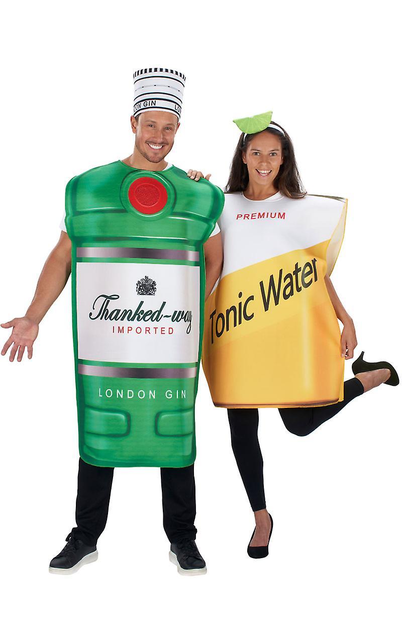 Orion Costumes Unisex Gin and Tonic Paired Novelty Couples Fancy Dress Costume Green One Size