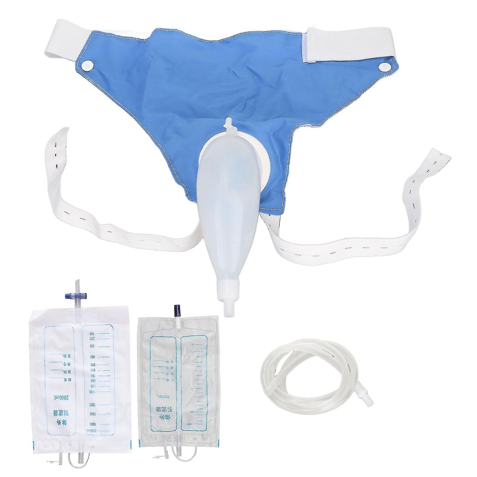 Cryin Wearable Urine Bag With Pee Catheter Duct 1000ml 2000ml For Men Elderly Urinary Incontinence Bedridden Patients