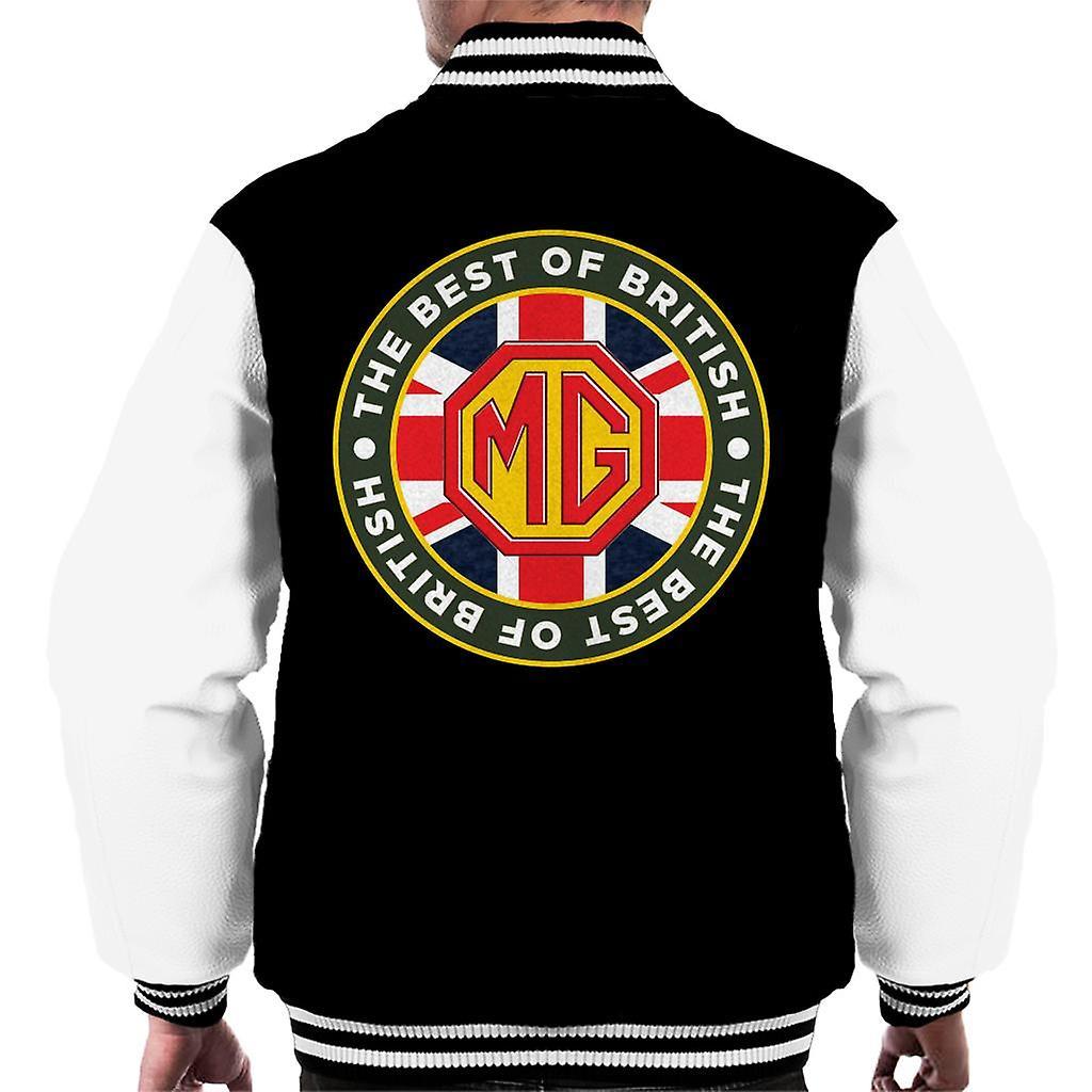 MG The Best Of British Motor Heritage Men's Varsity Jacket Black/White Small