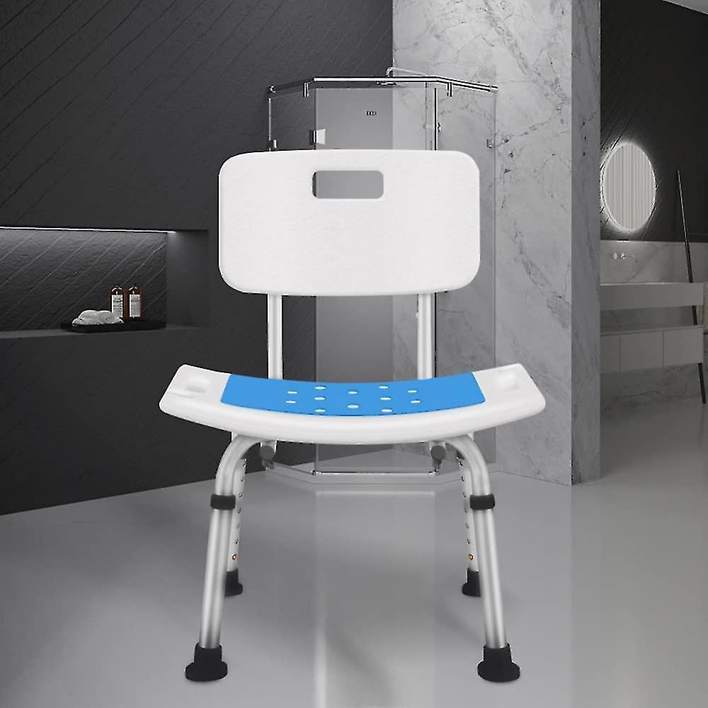 Windo Bathroom Shower Chair Folding Bath Chair For The Elderly - Blue Cushion 1pc