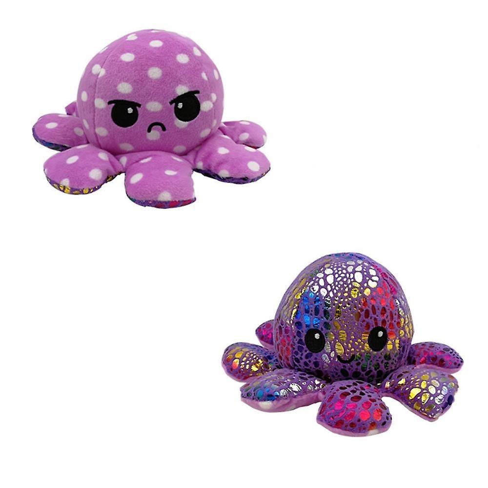 Slowmoose Reversible Octopus Shape, Stuffed Plush And Soft Doll Puple