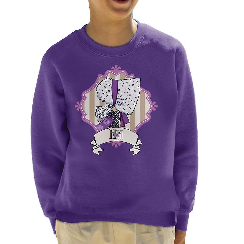 Holly Hobbie Bonnet Side Profile Kid's Sweatshirt Purple Medium (7-8 yrs)