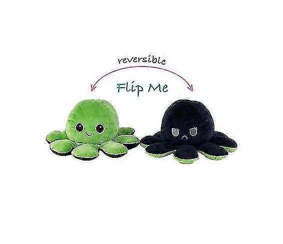 Dilande Reversible Pie Double-sided Flip Doll Toy GREEN BLACK