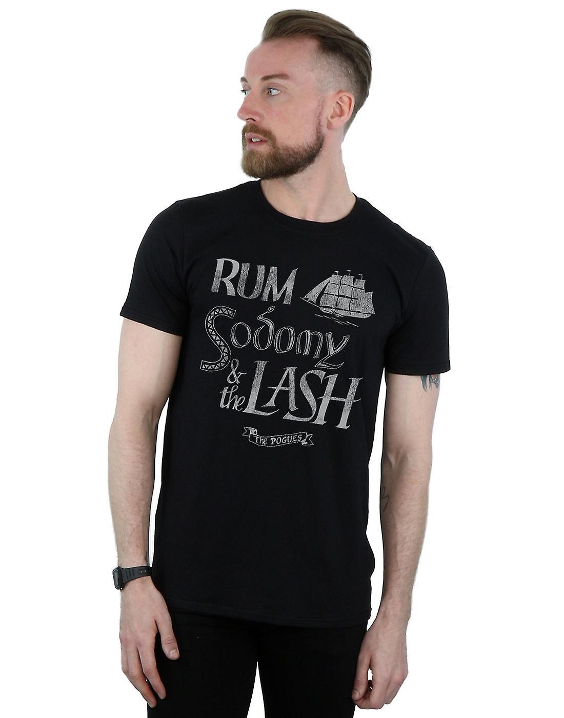 Absolute Cult The Pogues Men's Rum Sodomy T-Shirt Black Medium