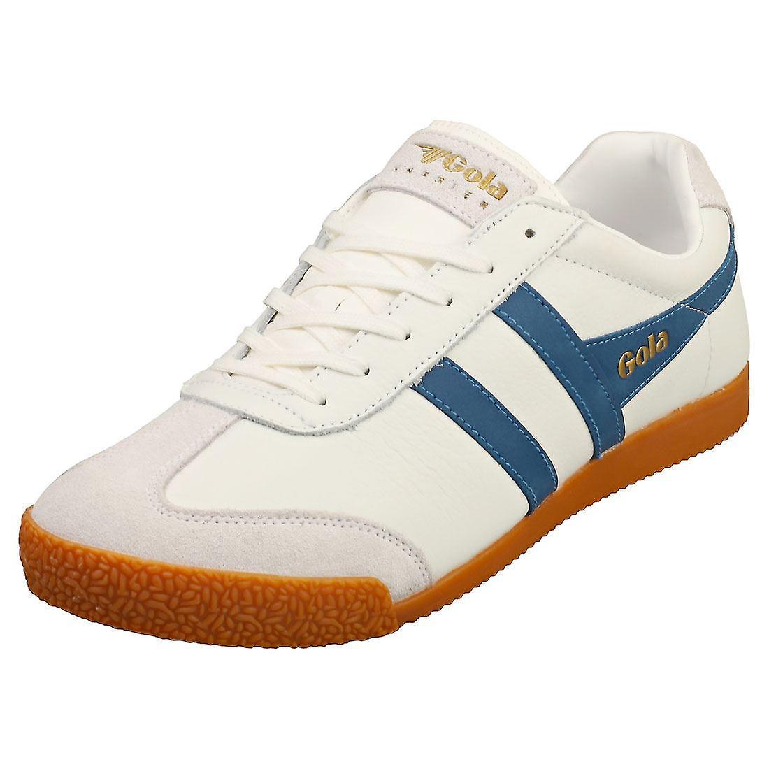 Gola Harrier Mens Classic Trainers in White Blue 43 EU