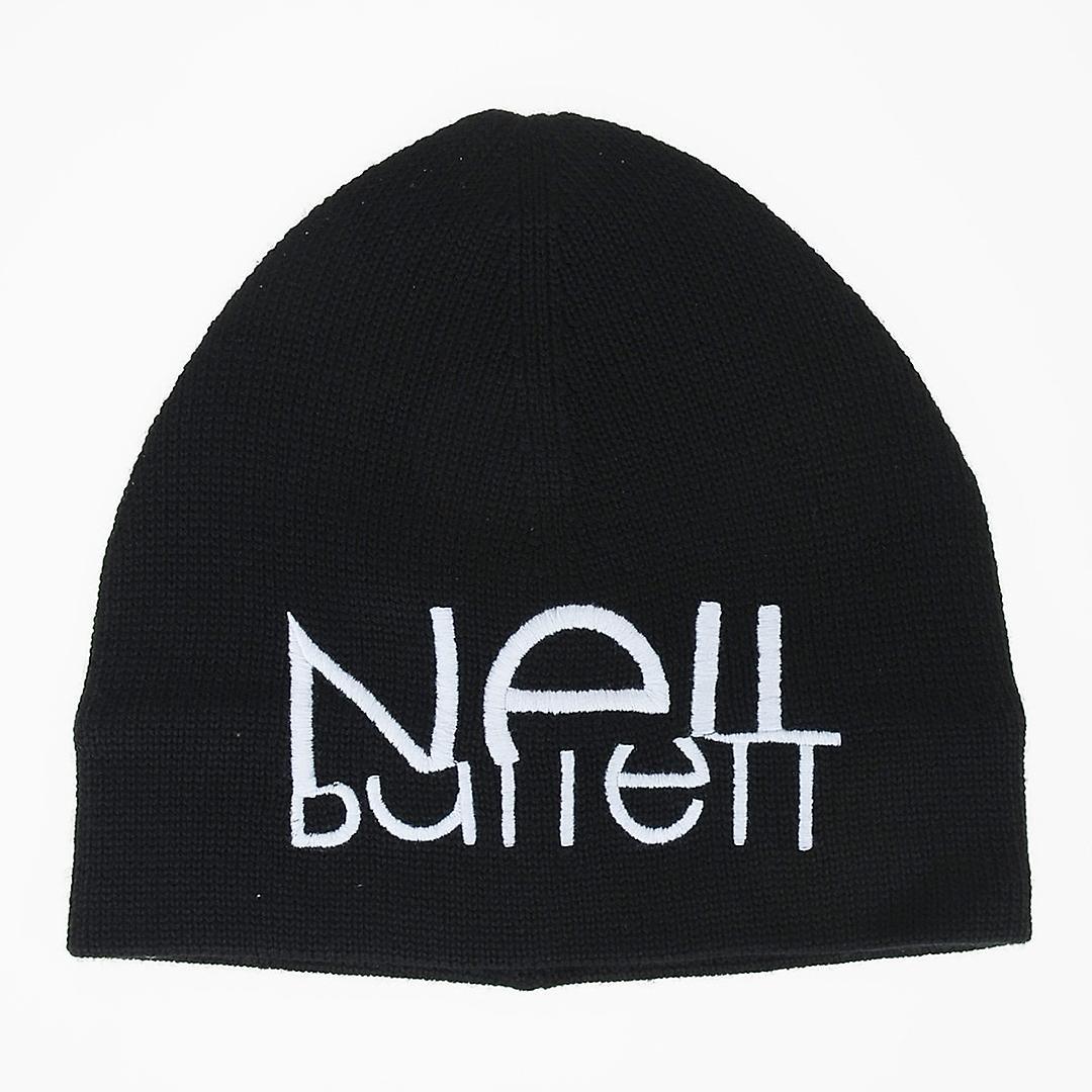 Neil Barrett Sliced Logo Beanie Black Hat One Size