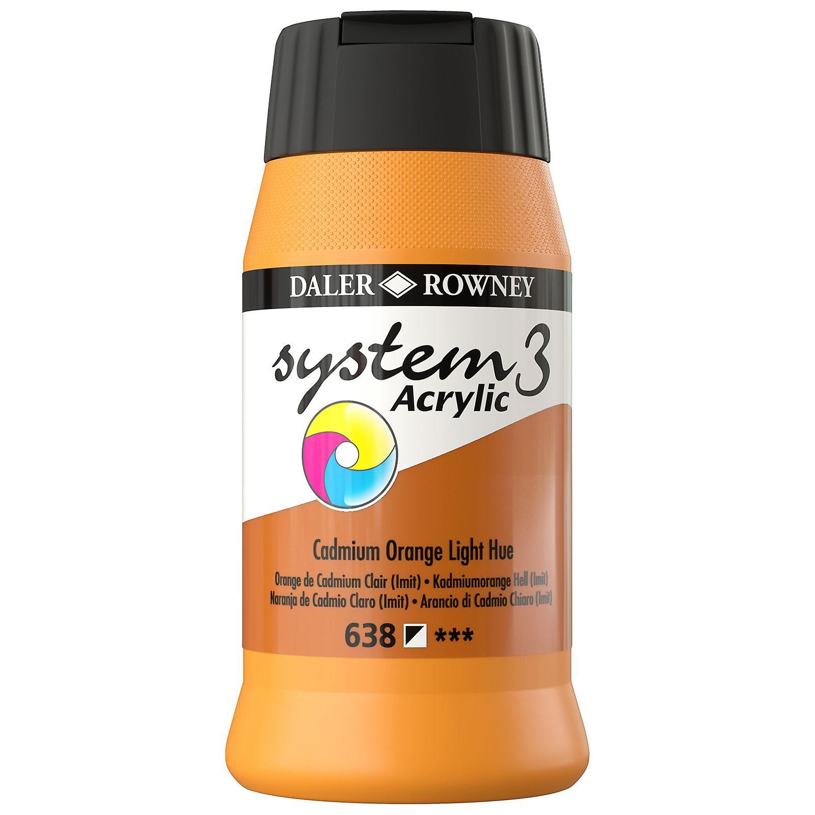 Daler-Rowney Daler Rowney System 3 Acrylic Paint Orange Light (500ml)