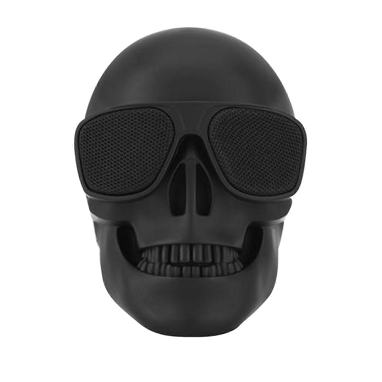 Kakanwo Bluetooth Speaker Portable Skeleton Skull Bluetooth Wireless Speaker 15W Bt4.0 Fm Radio Halloween Wireless Speaker Clearance Black