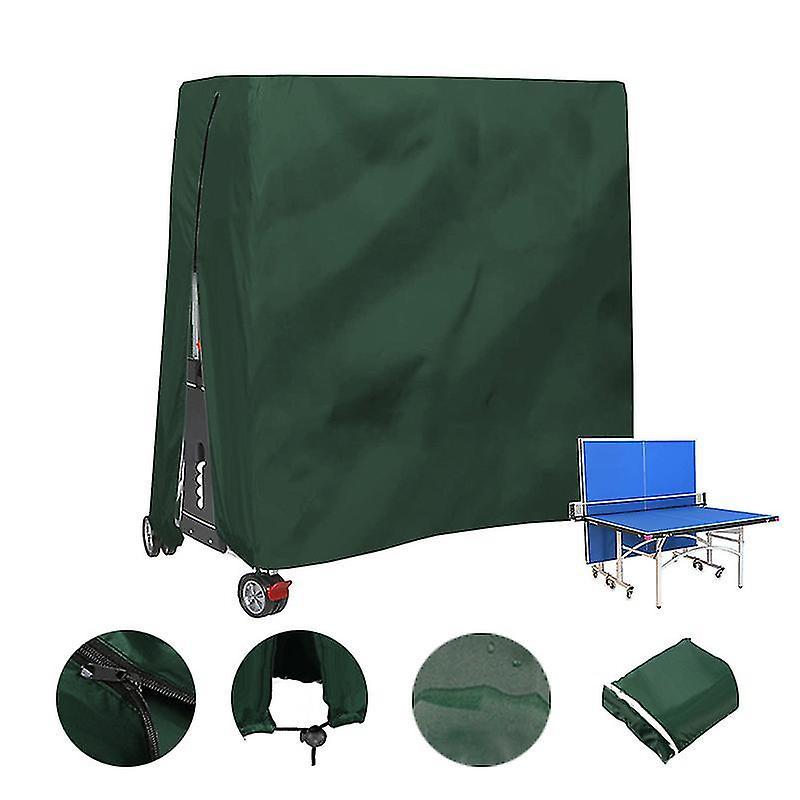 SZTXJ Outdoor Waterproof and Dustproof Ping Pong Table Cover Ping Pong Table Cover 165x70x185cm (Green)