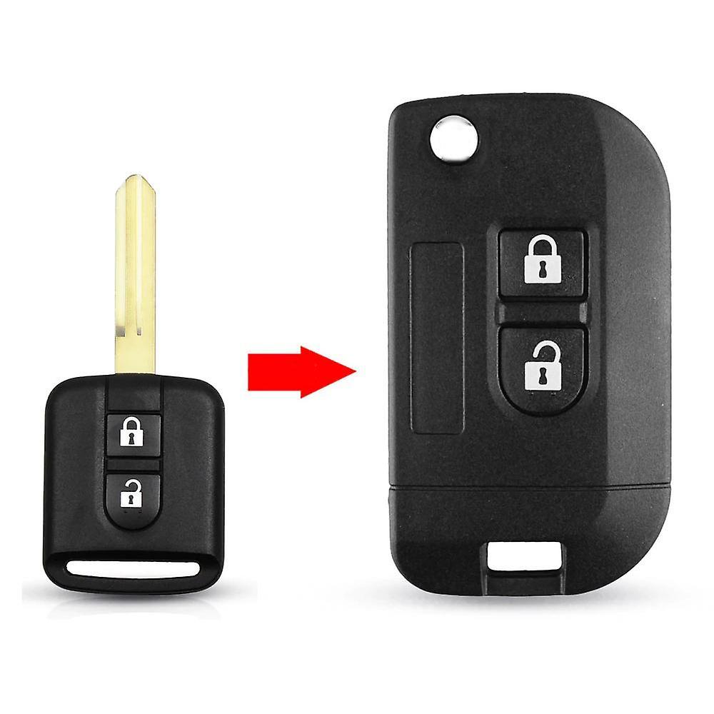 CherrysC Modified key shell remote case 2 button for Nissan