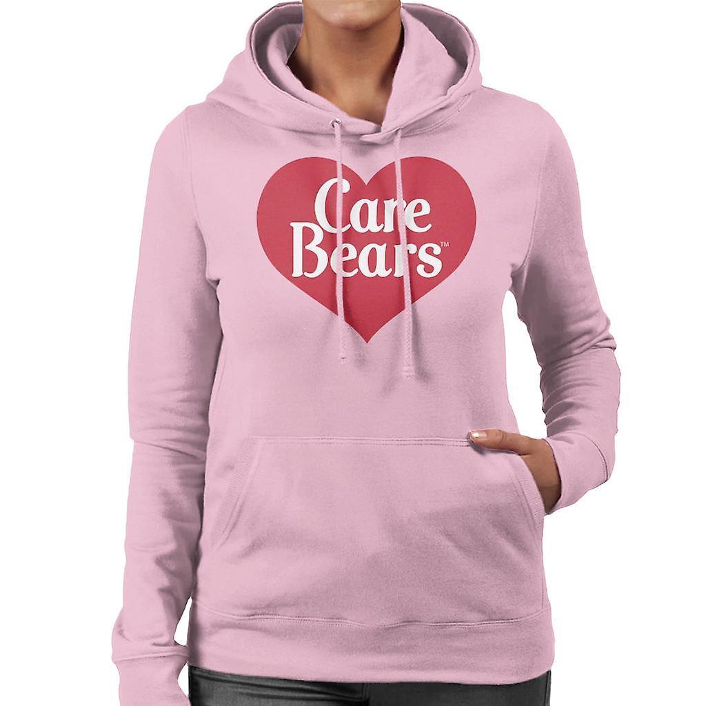 Care Bears Love Heart Logo Women's Hooded Sweatshirt Light Pink Medium