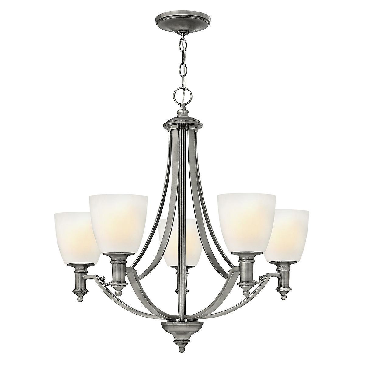 Truman 5 Light Multi Arm Chandelier Antique Nickel Finish E27