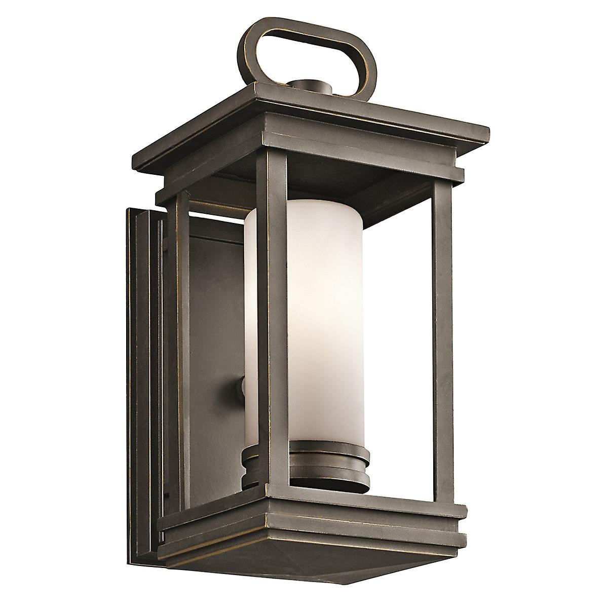 South Hope 1 Light Small Outdoor Wall Lantern Bronze IP44 E14