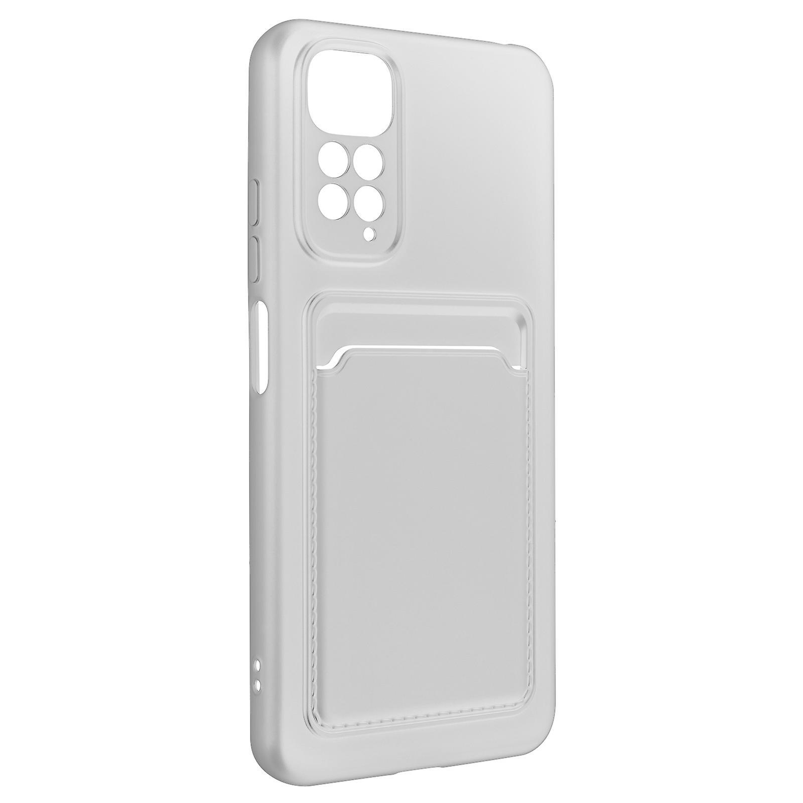 Avizar Case for Xiaomi Redmi Note 11 & 11s Flexible Silicone Card-holder Thin White