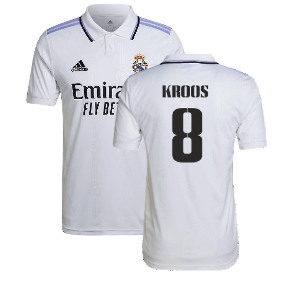 Adidas 2022-2023 Real Madrid Home Shirt (KROOS 8) White XXXL 48-50 inch Chest