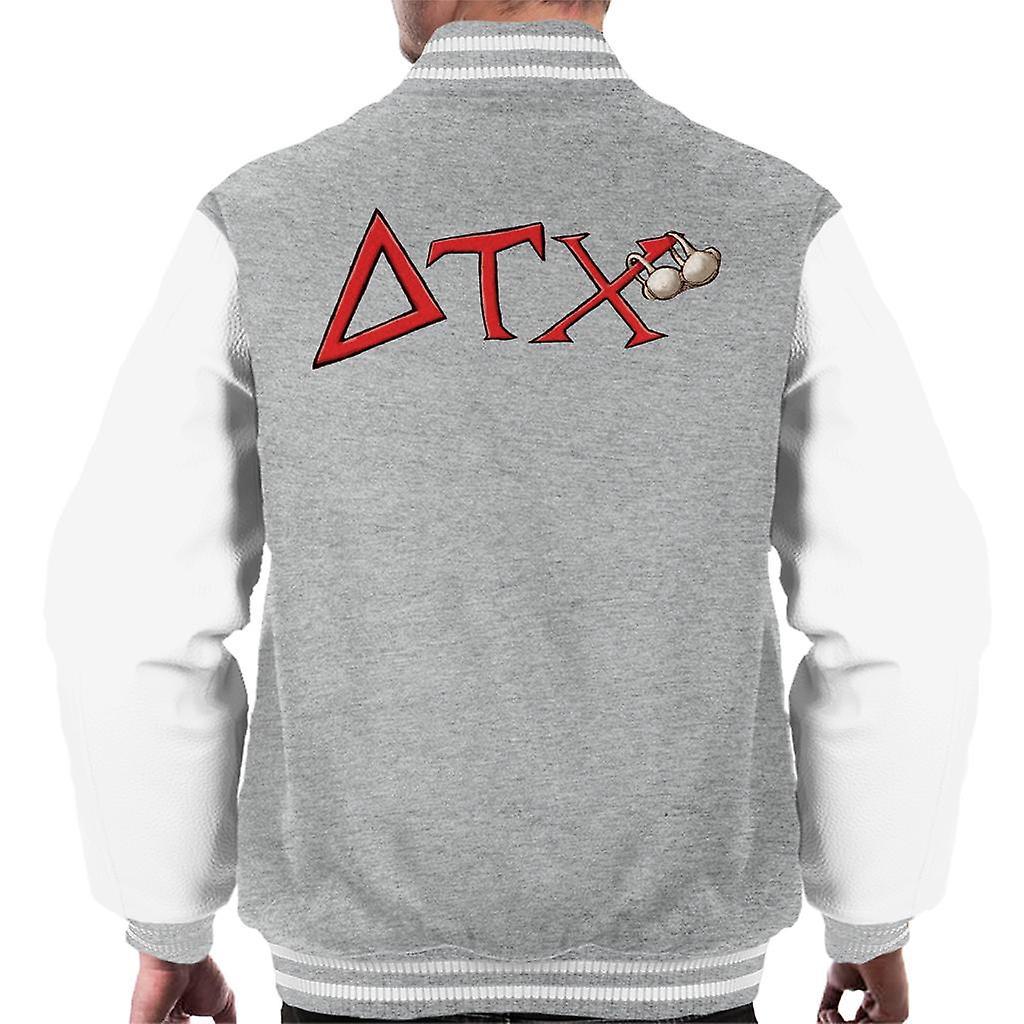 Animal House DTX Red Logo Men's Varsity Jacket Heather Grey/White XX-Large